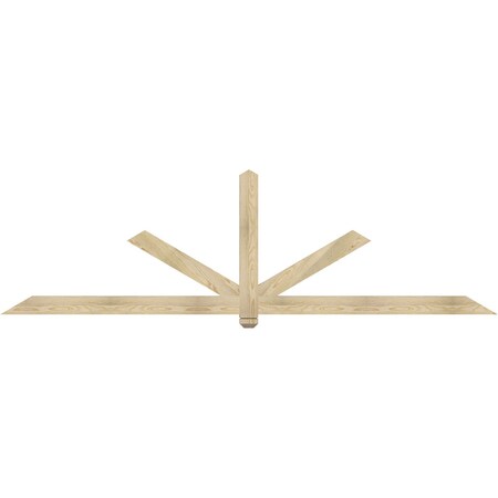 Ekena Millwork Kennewick Rough Sawn Timber Gable Bracket, Douglas Fir, 108"W x 31 1/2"H x 2"D x 4"F, 7/12 Pitch GBW108X31X0204KEN00RDF